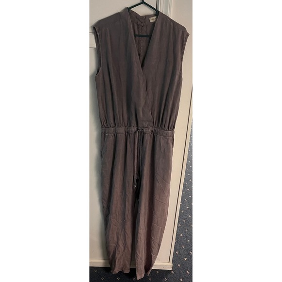 Cloth & Stone Anthropologie Womens Jumpsuit Sz Lg Wide Leg Boho Retro Pink Purpl - Picture 2 of 15